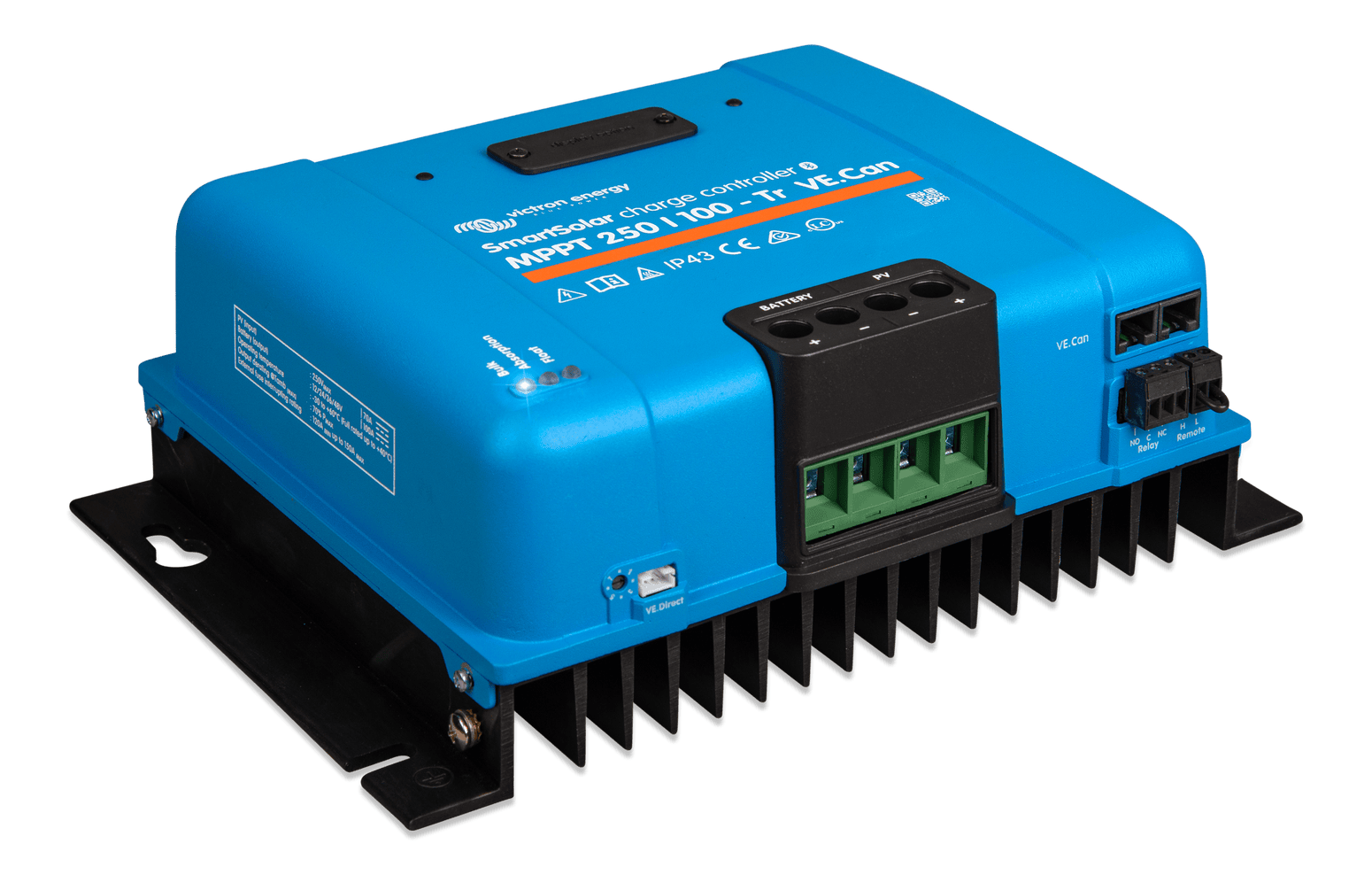 Victron 12/24/48V 100A SmartSolar MPPT 250/100-Tr VE.CAN Bluetooth Solar Charge Controller 6