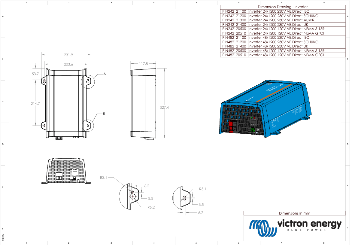 Victron 24V 1200VA Phoenix Inverter 24/1200 VE.Direct AU/NZ 4