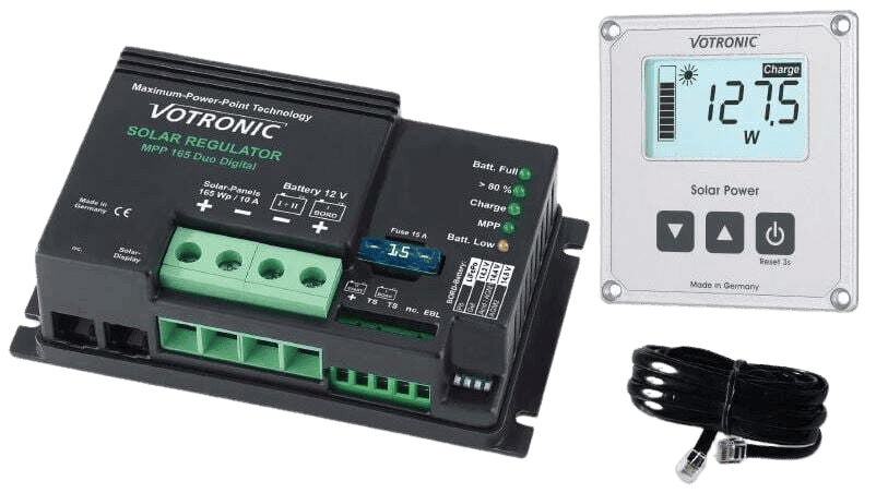 Votronic MPPT 10A Duo (Dual) 165 Solar Charge Controller w/ Remote Display Main Image