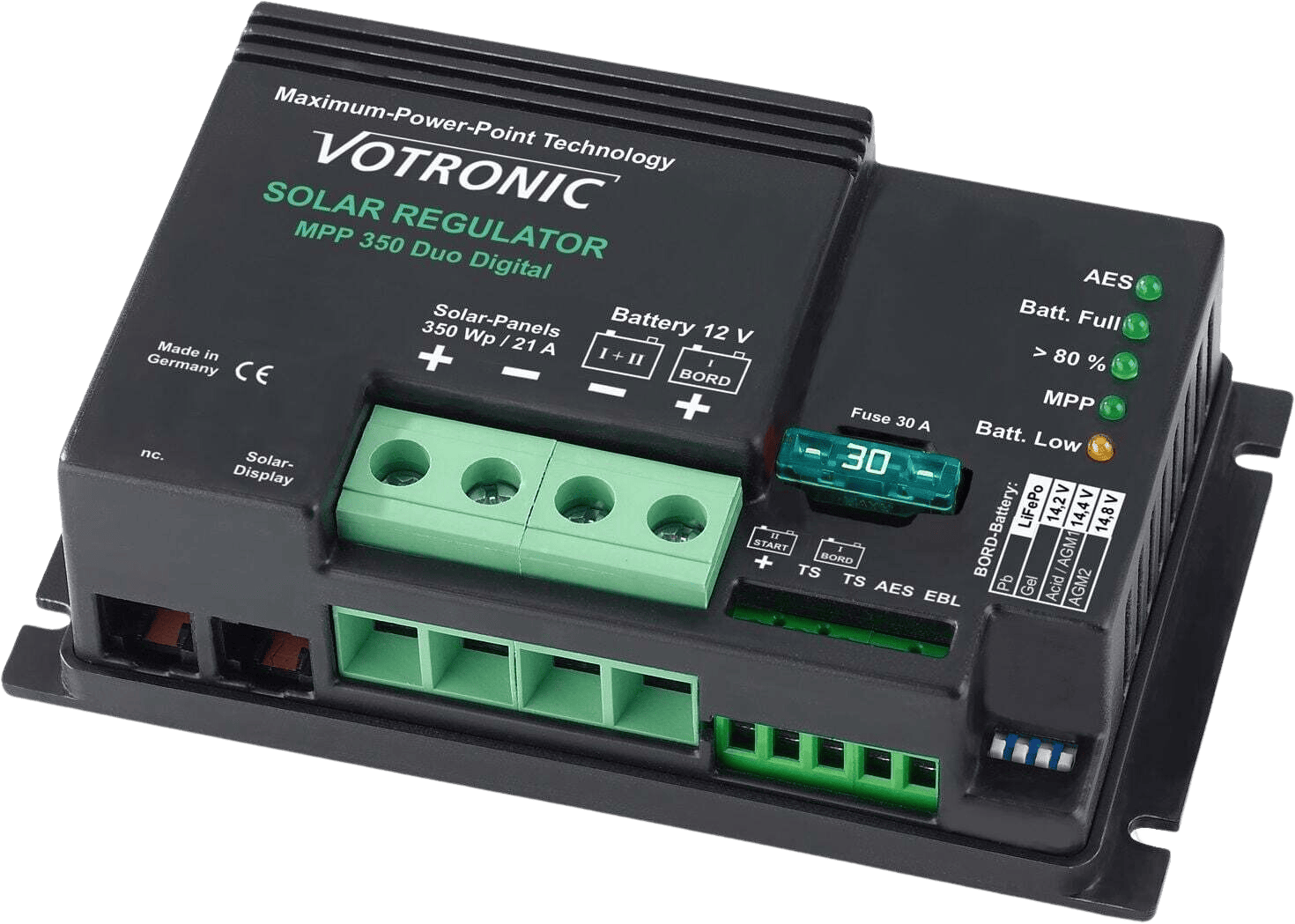 Votronic MPPT 15A Duo (Dual) 250 Solar Charge Controller w/ Remote Display 1