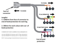 Wakespeed WS500 P-type wiring harness 2
