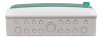 Top view of enclosure showing various pre-marked cable entry knockouts