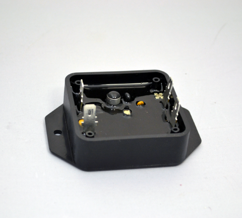Balmar tachometer signal stabiliser in black enclosure with four spade terminals and mounting flanges