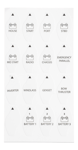 Identification label sticker sheet for Victron battery switch customization