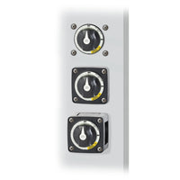 Comparison of surface, front panel, and rear panel mounting configurations for m-Series switches