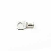 Close-up of the flared bellmouth barrel on a 10mm² copper cable lug