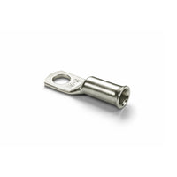 Close-up of the flared bellmouth barrel on a 16mm² copper cable lug