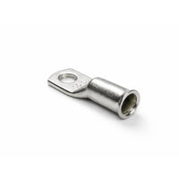 Close-up of the flared bellmouth barrel on a 35mm² copper cable lug