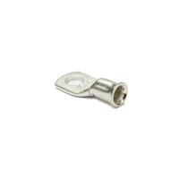Detail view of the bellmouth flared entry on a 10mm² copper lug