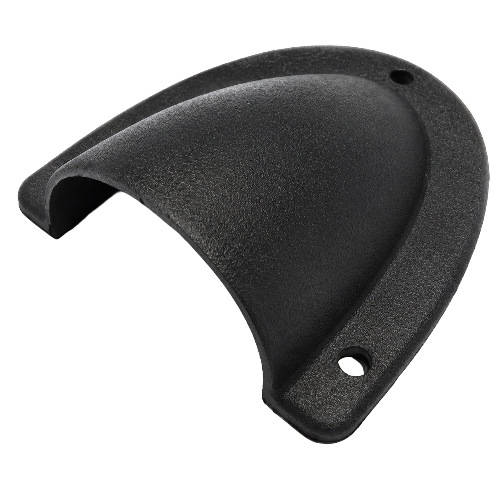 Alternative angle of the black marine grade nylon clamshell cover with textured finish