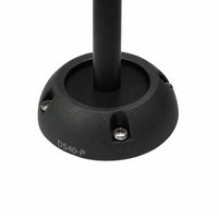 Black vertical cable seal with cable passing through a secure waterproof housing
