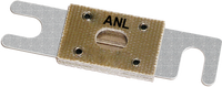 Blue Sea 150A ANL fuse with tin-plated terminals and central viewing window