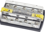 Blue Sea 150A DualBus Plus busbar with 5/16 inch studs and clear snap-on polycarbonate cover