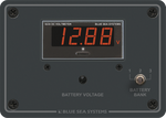 Blue Sea digital DC voltmeter panel with 4-digit red LED display and 3-bank selector switch