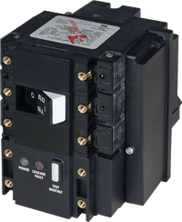 Blue Sea 3-pole 50A 240VAC ELCI shore power protection switch with white toggle and test button