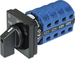 30A rotary source selector switch with Shore, Off, and Generator positions on a black faceplate