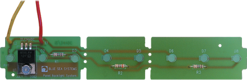 Green printed circuit board backlight system with surface mount components and power leads