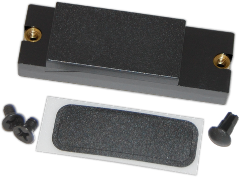 Slate gray C-Series panel plug kit including mounting screws and adhesive textured cover