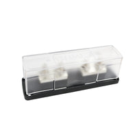 Blue Sea Class T fuse block holder with clear insulating cover and black base