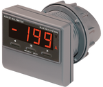 Blue Sea DC digital multimeter with red LED display and panel mount threaded housing