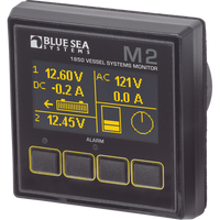 Blue Sea M2 Vessel Systems Monitor featuring a high-contrast OLED display for AC and DC power management