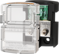 Blue Sea MAXI fuse block with clear snap-on cover and internal 30-80A fuse holder