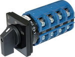 Blue Sea 65A 2-pole rotary AC source selector switch showing front dial and side terminal blocks