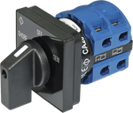 Blue Sea rotary source selector switch with Shore, Off and Gen positions for marine AC power management