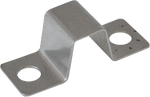 Silver metallic bridge jumper for Blue Sea ST CLB circuit breaker blocks with two mounting holes