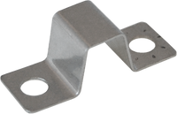 Silver metallic bridge jumper for Blue Sea ST CLB circuit breaker blocks with two mounting holes