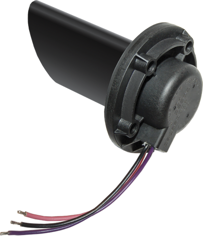 Blue Sea ultrasonic tank sender for diesel, water, or waste with 3-wire connection and mounting flange