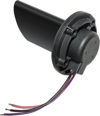 Blue Sea ultrasonic tank sender for diesel, water, or waste with 3-wire connection and mounting flange