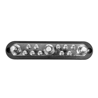 Top-down view of 300A busbar terminals and mounting holes