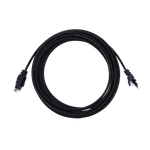 Top-down view of coiled black Cat6 UTP ethernet patch cable showing both RJ45 connectors
