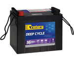 Century 12V 75Ah AGM deep cycle battery with rope handles and M6 terminals