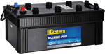 Century Marine Pro Cruiser 12V 200Ah battery with red and blue terminals and carry handles