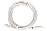 White 3m coiled connection lead with male and female CMS style connectors