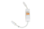 White 16A RCD enclosure with CMS C-style connectors and earth lead