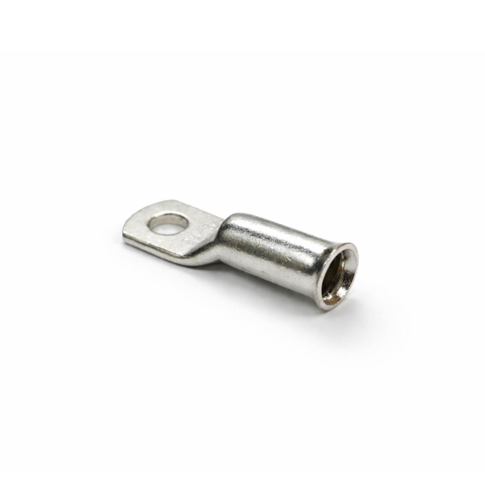 Angled view of a 25mm² copper lug with bellmouth cable entry