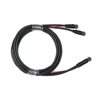 View of the coiled black CZone smart harness and integrated wiring
