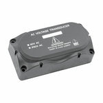 CZone AC voltage transducer with grey plastic casing, mounting holes, and 110V or 230V system labels
