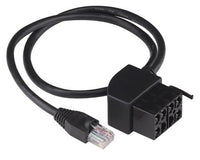 CZone SCI cable with RJ45 plug and 8-pin block connector for push buttons
