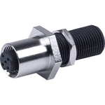 CZone through bulkhead adaptor with 5-pin female connector and threaded body for waterproof installation