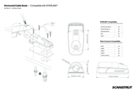 Dimensional drawing showing the 87.8mm length and 43.6mm width of the cable seal