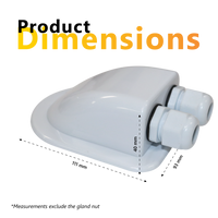 Dimensional diagram of cable entry cover showing 111mm length, 93mm width and 40mm height