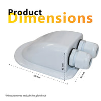 Dimensional diagram of cable entry cover showing 111mm length, 93mm width and 40mm height
