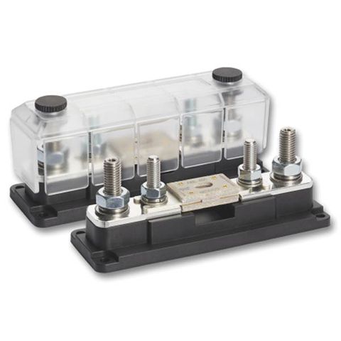 Dual configuration of the Enerdrive ANL fuse holder showing four M10 studs and clear protective cover