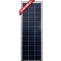 Enerdrive 120W slim fixed polycrystalline solar panel with a black aluminium frame