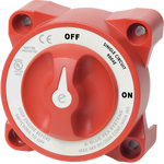 Red 350A ON/OFF battery switch with ignition protection for marine and automotive use