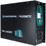 Enerdrive Lackey power system with integrated 2000W inverter and DC-DC charger in black enclosure